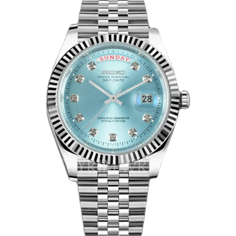 Mod Day-Date Sky Blue Diamond