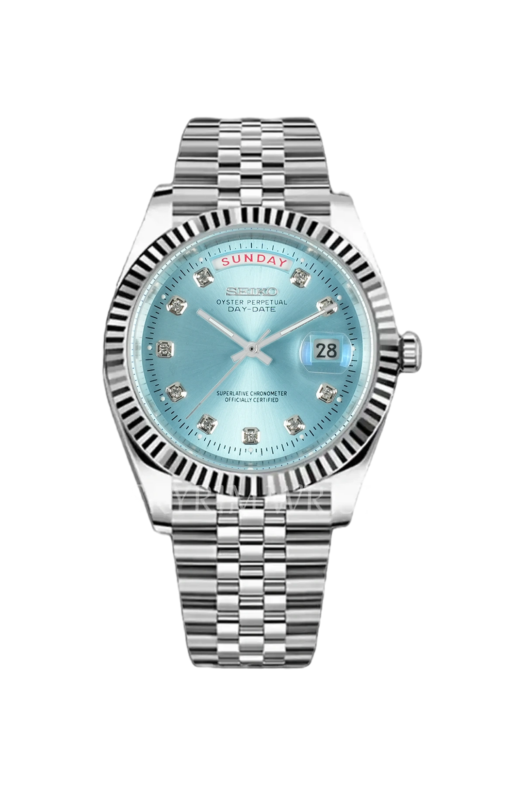 Mod Day-Date Sky Blue Diamond