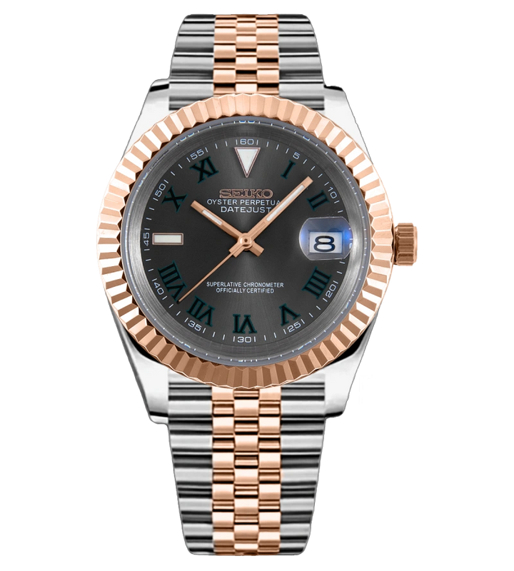 Mod Datejust Wimbledon Two-Tone Rose Gold Gray