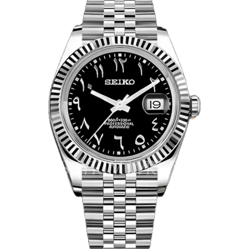 Mod Datejust Arabic Black