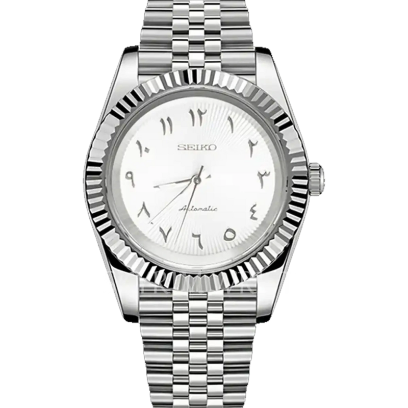 Mod Datejust Arabic White