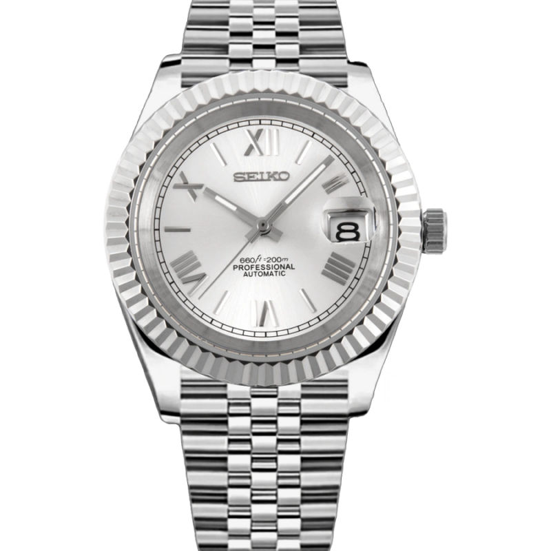 Mod Datejust Roman Silver