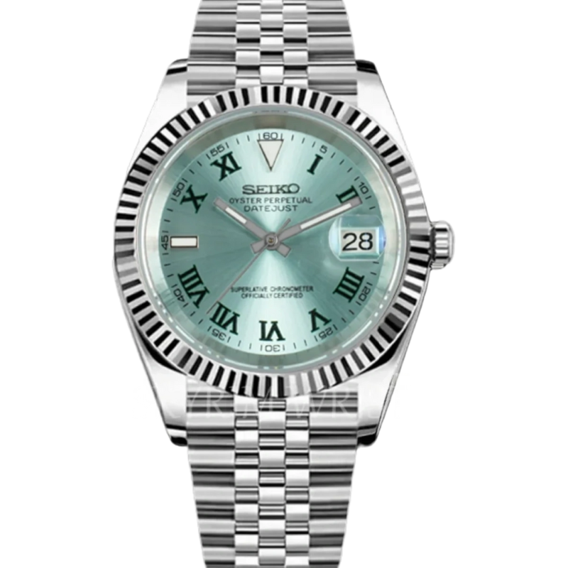 Mod Datejust Wimbledon Sky Blue