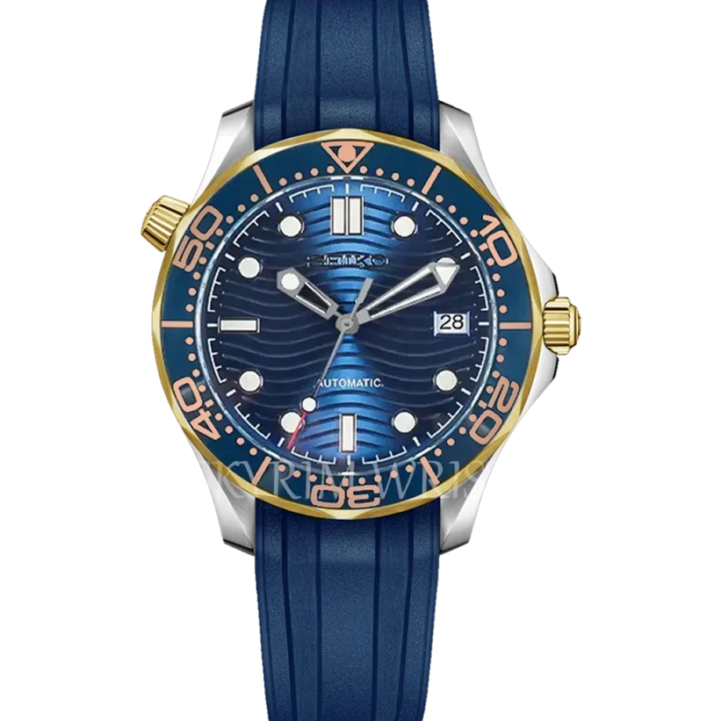 Mod Seamaster Gold Blue Wave