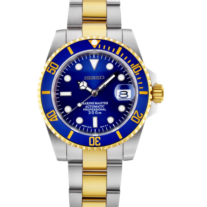 Mod Submariner Two-Tone Gold Blue